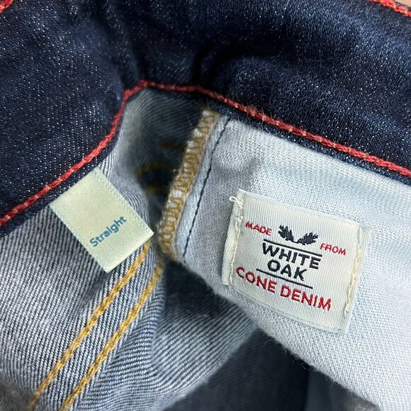 Raleigh Denim Handcrafted Designer Jeans Straight White Oak Cone Sz 30 - Picture 10 of 14